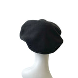 Black Fashion Fleece Beret Hat for Women