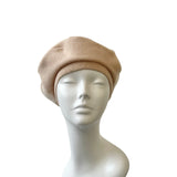 Beige 1930s Vintage Inspired Beret Hat