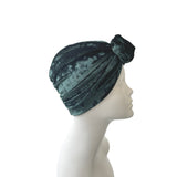 Soft Cozy Teal Blue Green Turban Head Wrap