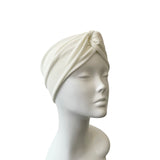 Off White Soft Jersey Turban Twist Headband