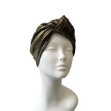 Metallic Gold Knotted Turban Hat