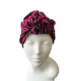 Soft Front Knot Zebra Hair Turban Hat