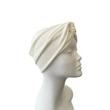 Off White Soft Jersey Turban Twist Headband