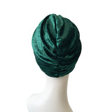 Green Crushed Velvet Turban Twist