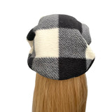 Checkered Warm Winter Fleece Beret Hat