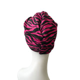 Soft Front Knot Zebra Hair Turban Hat