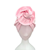 Light Pink Rosette Turban Head Wrap for Women 