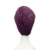 Purple Summer Lace Head Wrap Turbante