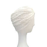 White Lightweight Lace Turban Head Wrap