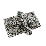 Wide White Spotted Jersey Head Wrap