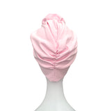 Light Pink Rosette Turban Head Wrap for Women 