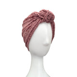 Dusky Pink Thin Knotted Lace Turban