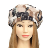 Dog Print Vintage Style Fashion Fleece Beret