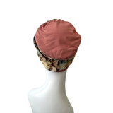 Pastel Rust Soft Seamless Bamboo Turban Beanie Hat with Detachable Headband