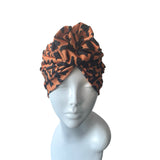 Rust Orange Women's Leopard Hair Turban