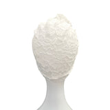 White Lace Rose Turban Hat for Women 