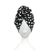 Polka Dot Retro Rosette Turban Hat 