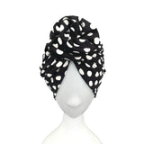 Polka Dot Retro Rosette Turban Hat 