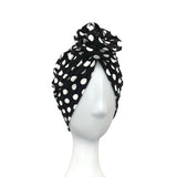 Polka Dot Retro Rosette Turban Hat 