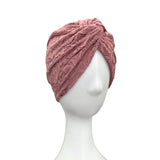 Dusky Pink Lace Turban Hat Head Wrap 