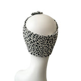 Wide White Spotted Jersey Head Wrap