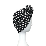 Polka Dot Retro Rosette Turban Hat 