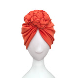 Burnt Orange Chain Knot Turban Hat