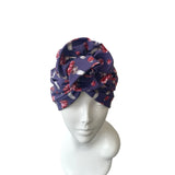 Purple Toadstool Rosette Turban Hat