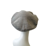 Grey Stretchy Rib Knit Beret for Women