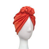 Burnt Orange Chain Knot Turban Hat