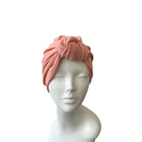 Blush Pink Stretchy Knotted Turban Hat