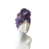 Purple Toadstool Rosette Turban Hat