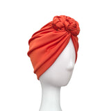 Burnt Orange Chain Knot Turban Hat