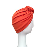 Burnt Orange Chain Knot Turban Hat