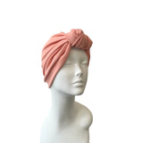 Blush Pink Stretchy Knotted Turban Hat