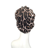 Cheetah Animal Print Retro Knot Turban Hat 