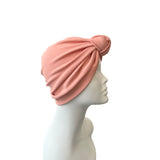 Blush Pink Stretchy Knotted Turban Hat