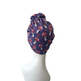 Purple Toadstool Rosette Turban Hat