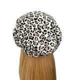 White and Black Cheetah Soft Cosy Hat