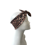 Leopard Print Tie Up Headband