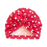 Vintage Inspired Red Polka Dot Spot Jersey Turban