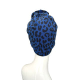 Dark Blue Full Head Turban with Rosette 