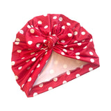 Vintage Inspired Red Polka Dot Spot Jersey Turban