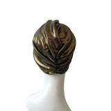 Gold Metallic Twist Turban Hat