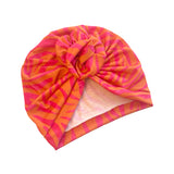 Ready Made Animal Print Rosette Turban Hat