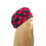 Valentines Day Heart Fleece Beret Hat