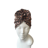 Leopard Prettied Adult Turban Head Scarf