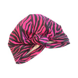 Soft Front Knot Zebra Hair Turban Hat