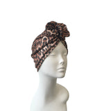 Leopard Prettied Adult Turban Head Scarf