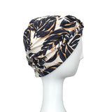 Pre-Tied Leaf Print Head Wrap for Women